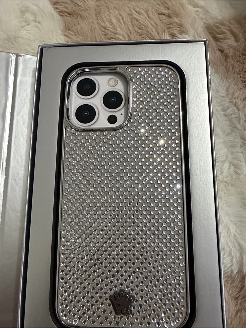 Velvet Caviar Silver Caviar Crystals Phone Case Box